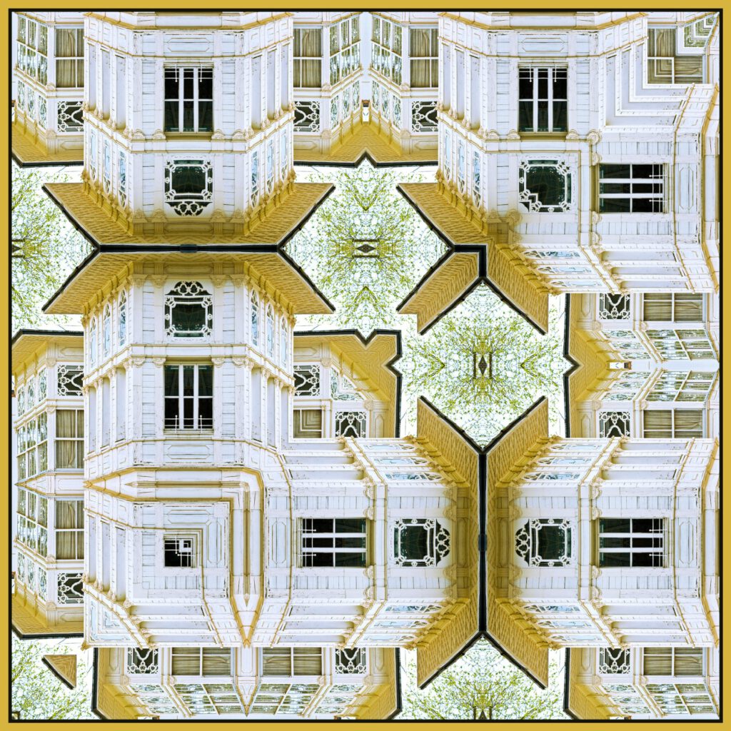 White wooden houses